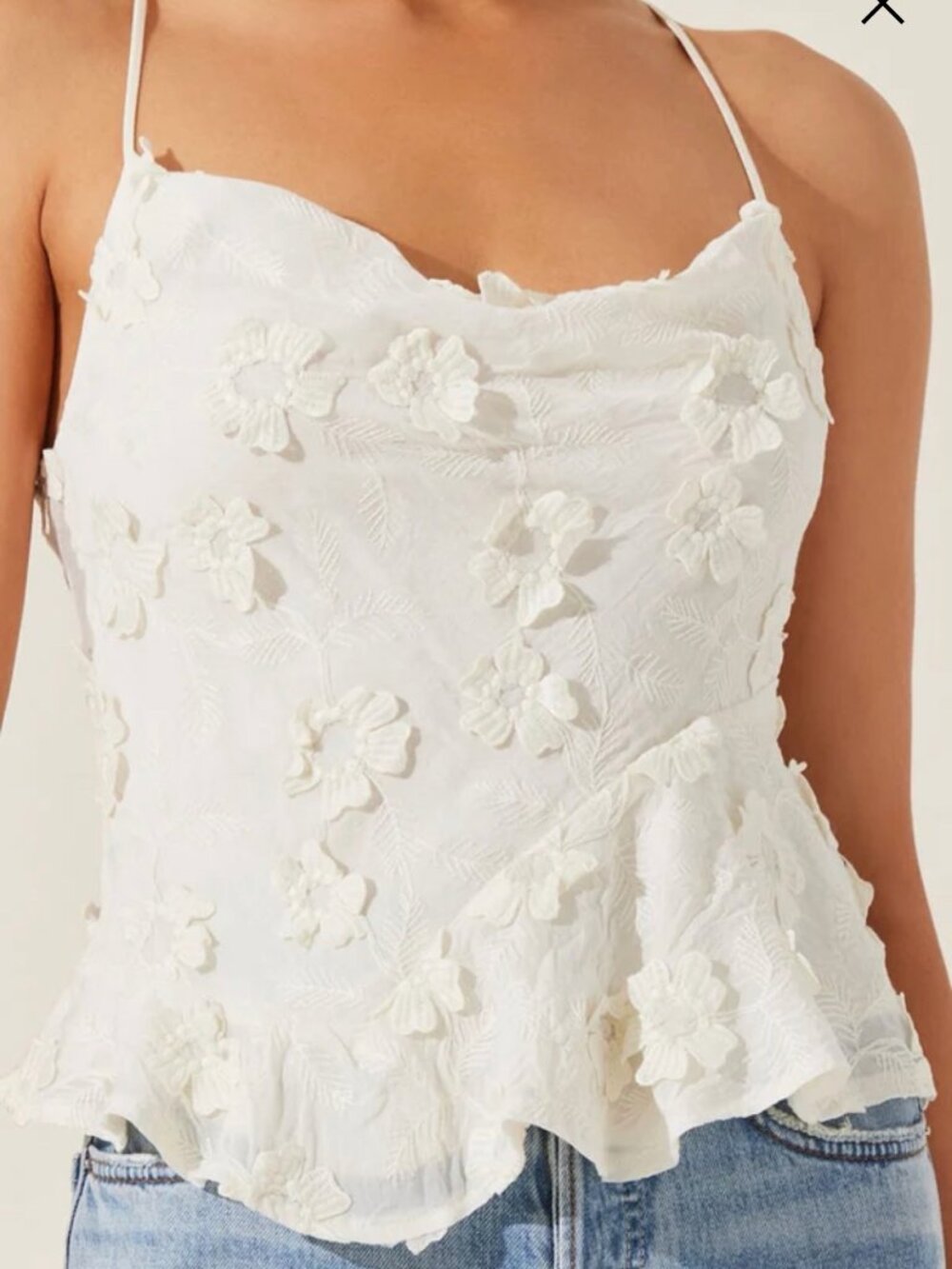 ASTR the Label Floral Embroidered Cami Size S